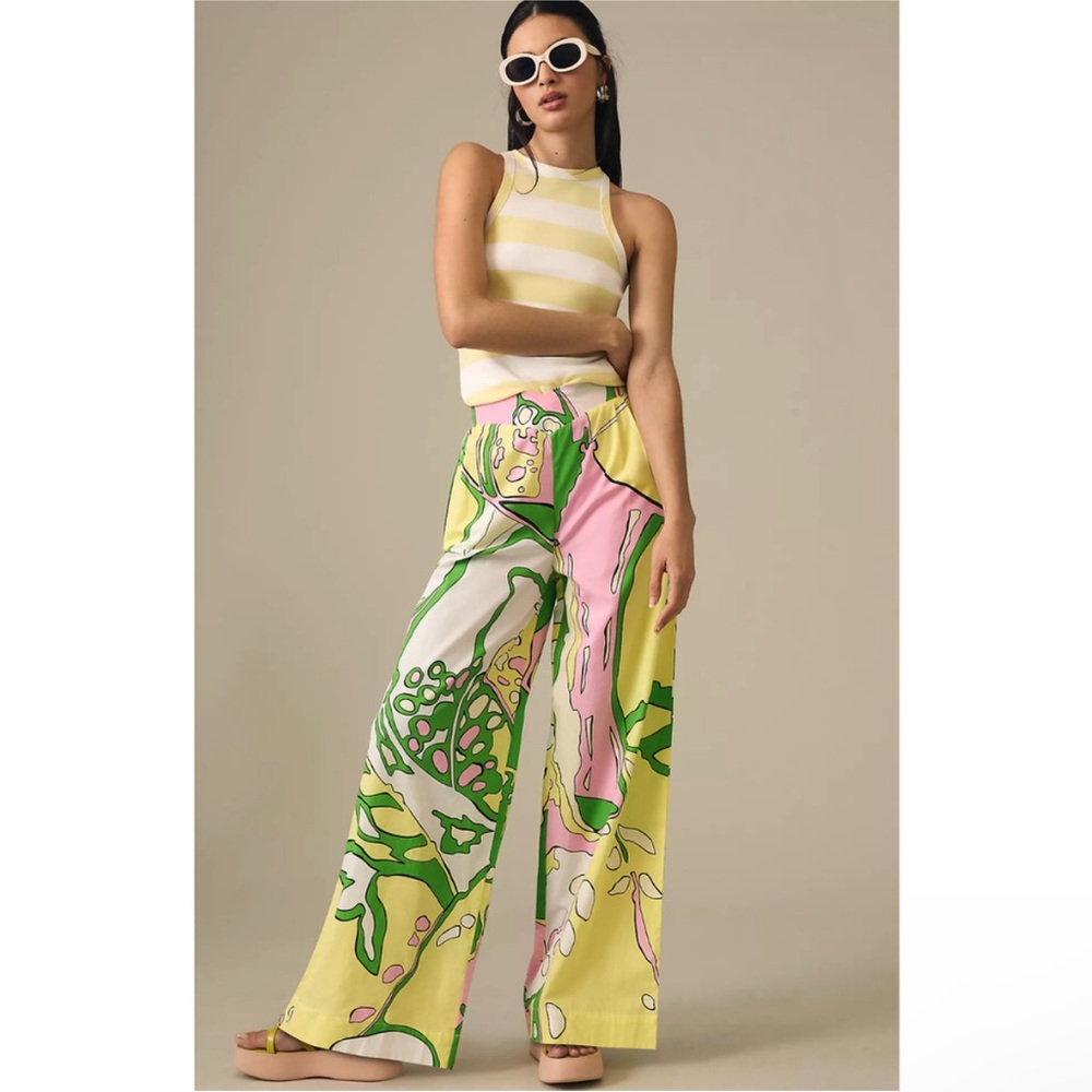 NWOT Anthropologie S/W/F V-Front Straight Trouser (S)